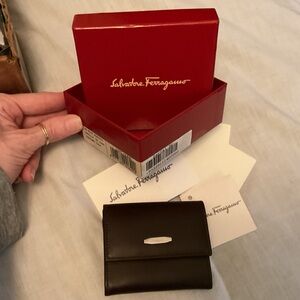 NWOT Salvatore Ferragamo Castoro Calf Leather Wallet, Made in Italy